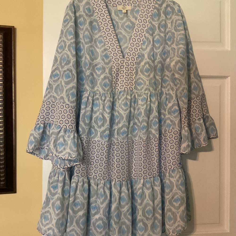 Blue Patterned Dress - Picture 2 of 2